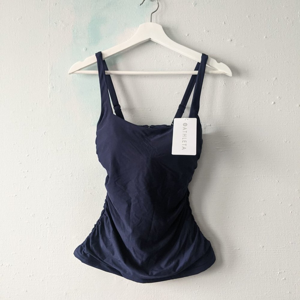 Square Neck Bra Cup Tankini 32D/DD - Dress Blue - Picture 4 of 4